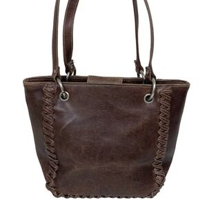 Vintage Fashionexpress Brown Faux Leather Braided Shoulder Purse Mini‎ Y2K Boho